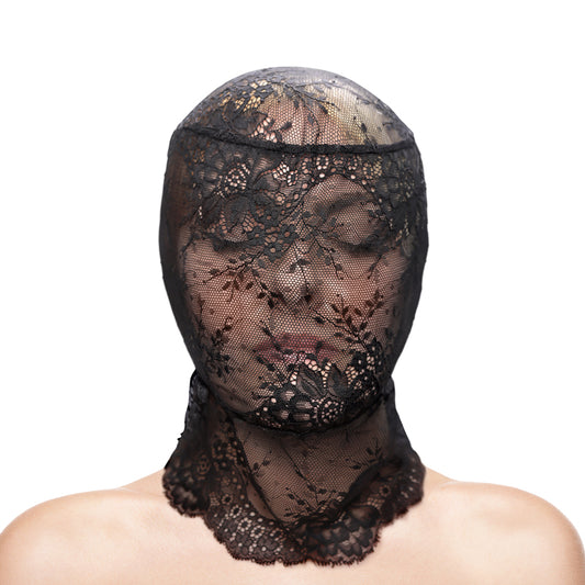 Fetish & Fashion Black Lace Hood - Fetish Mask Online