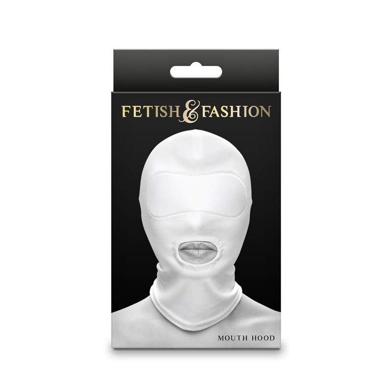 Fetish & Fantasy Mouth Hood - White - Bondage Masks Online