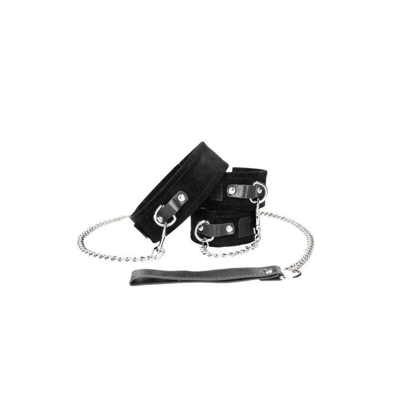 BW Velcro Collar With Leash And Hand Cuffs