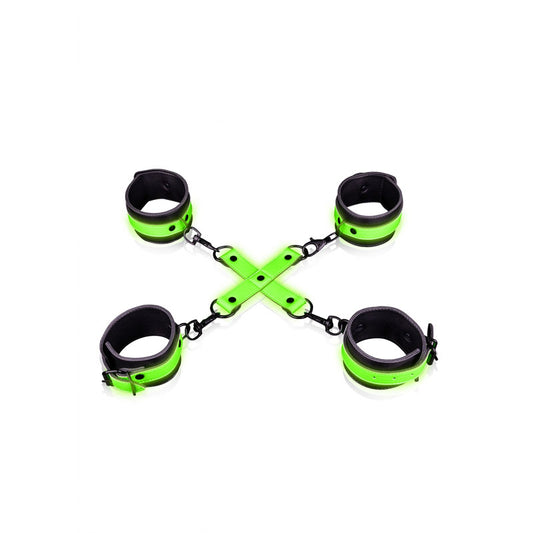 Glow in the Dark Hand & Ankle Cuffs with Hogtie