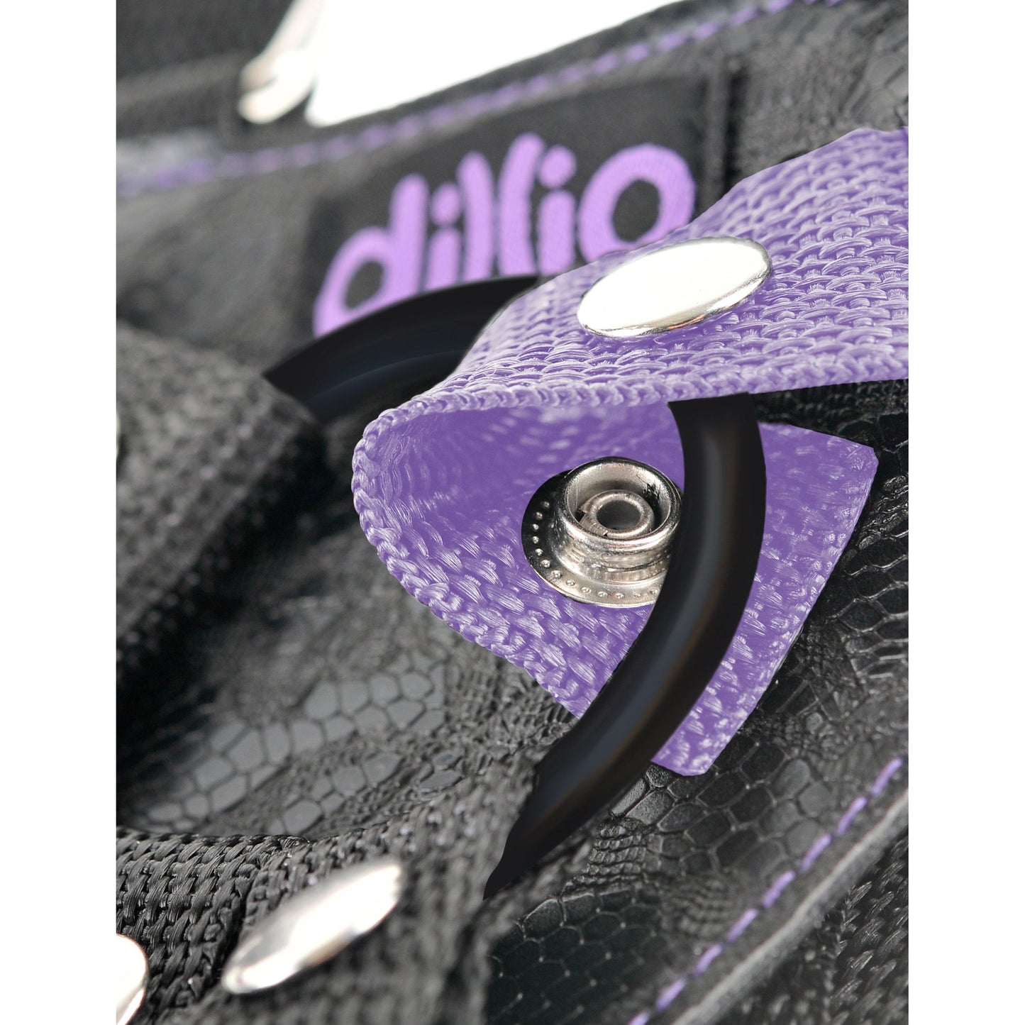 Dillio 7'' Strap-On Suspender Harness Set - Purple - My Temptations Adult Store