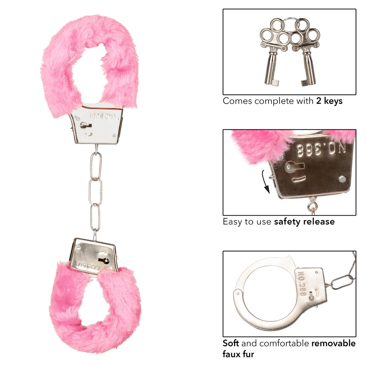 Playful Furry Cuffs Pink