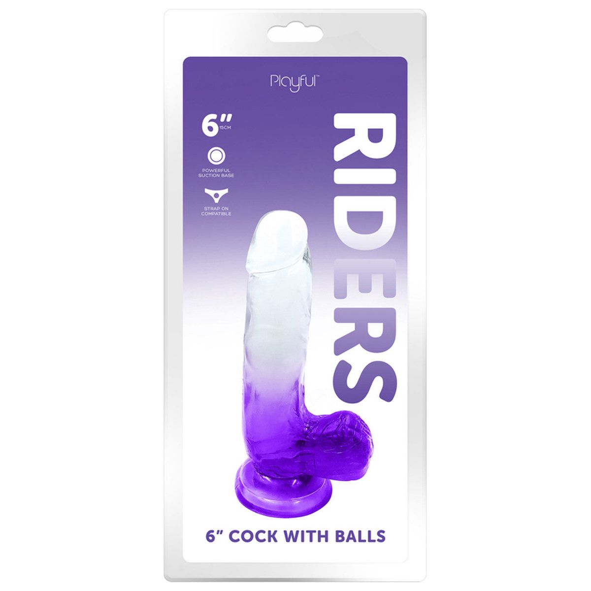Playful Riders 6in Cock with Purple Balls