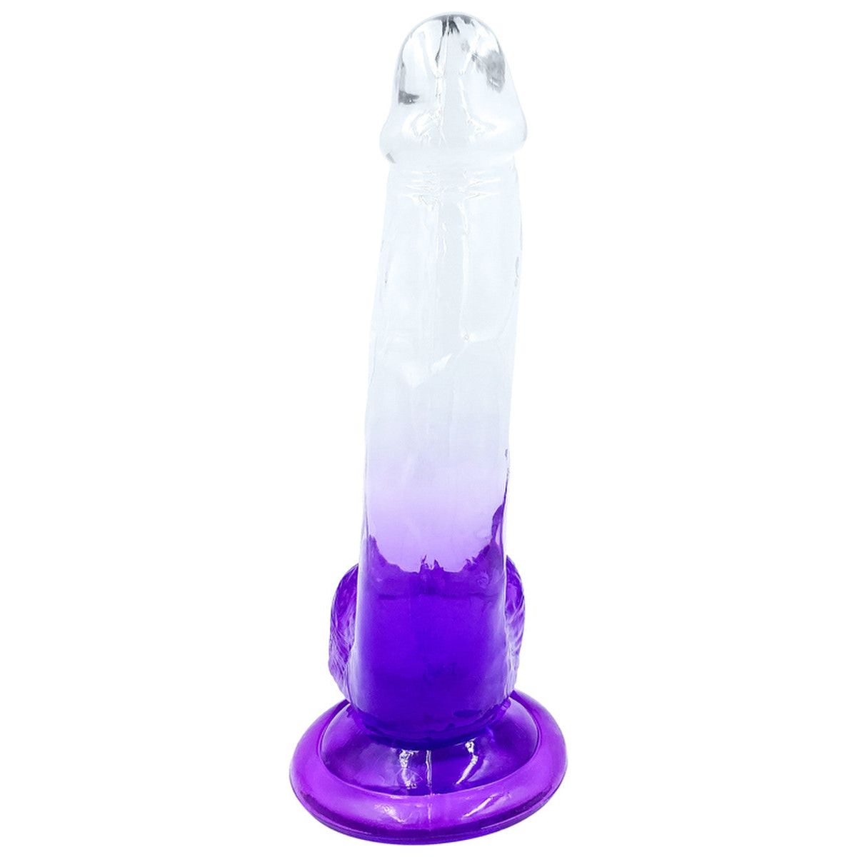Playful Riders 8in Cock with Balls Purple