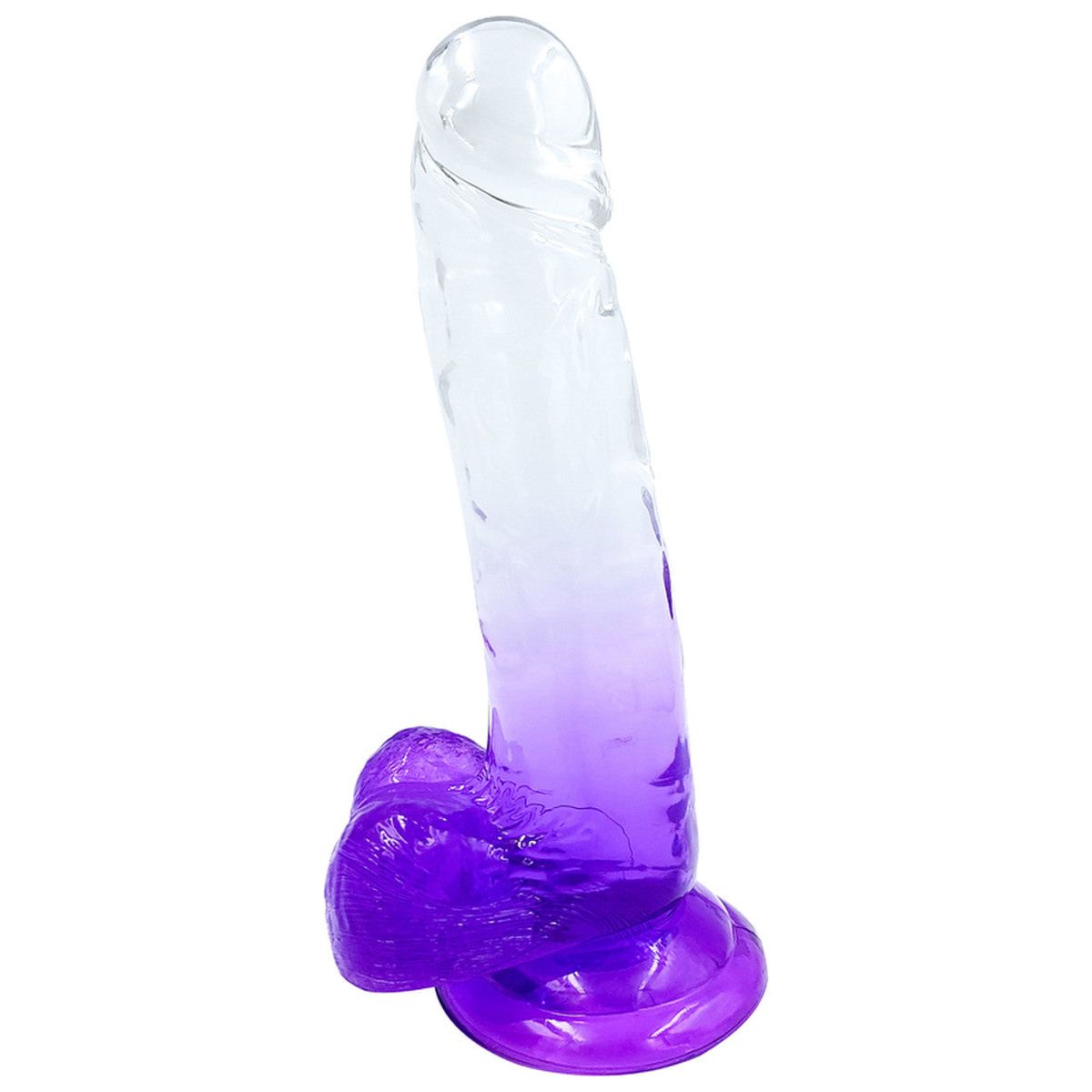 Playful Riders 8in Cock with Balls Purple