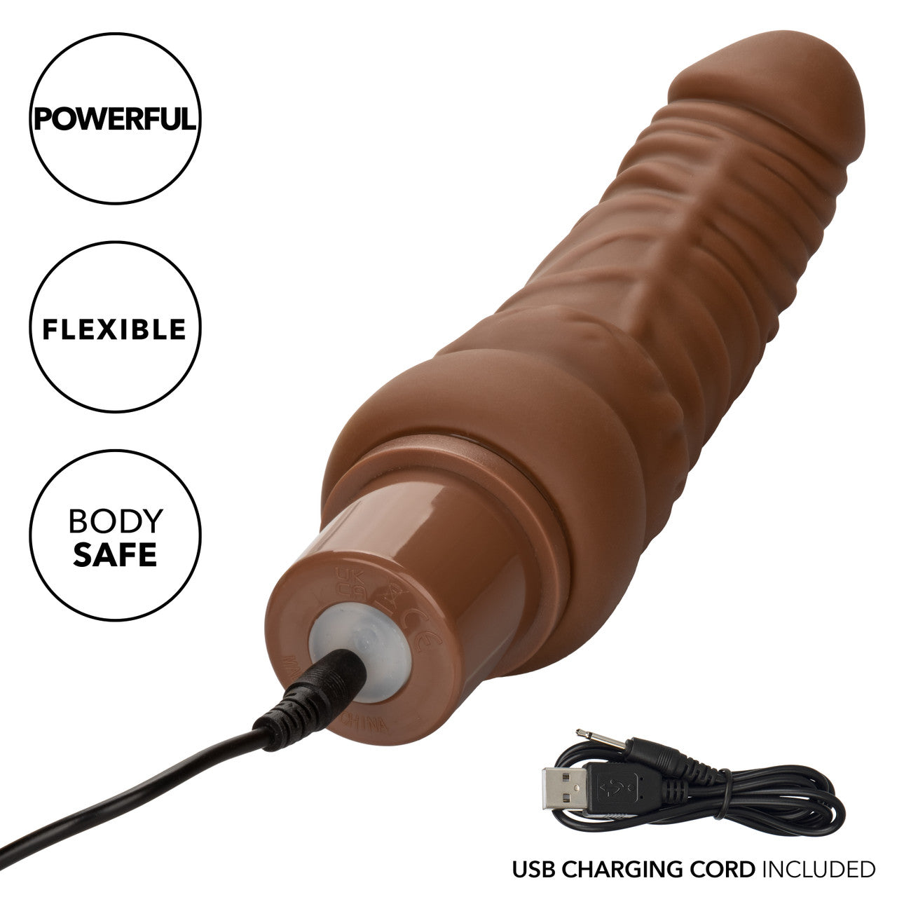 Rechargeable Power Stud Curvy Brown