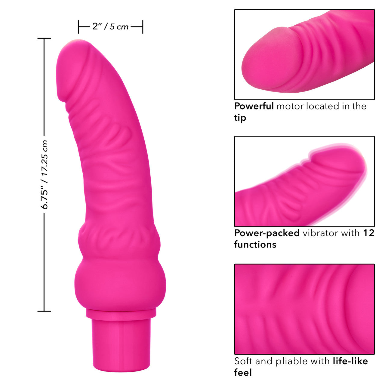 Rechargeable Power Stud® Curvy - Pink