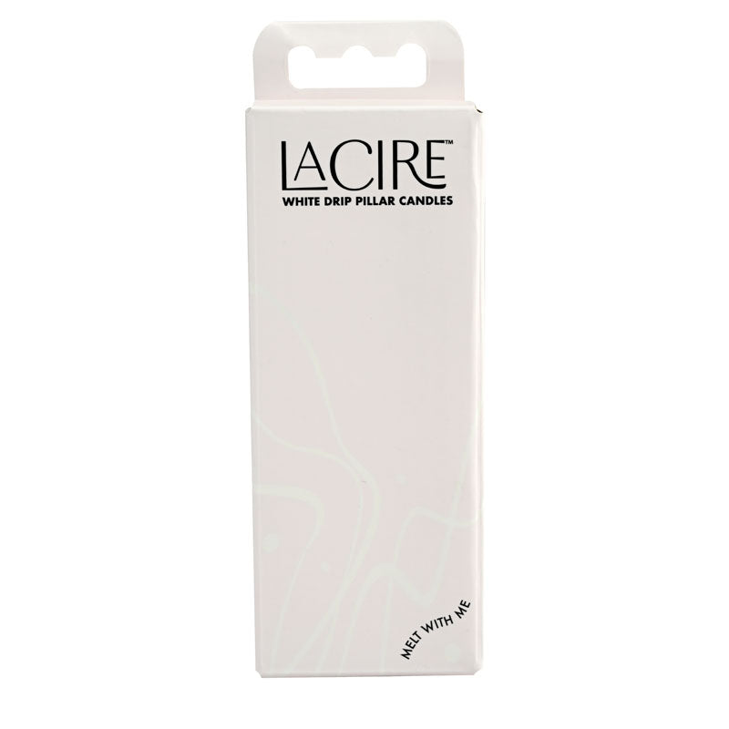 LaCire Drip Pillar Candles - White Drip Candles - My Temptations Adult Store