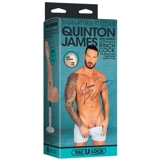 Signature Cocks Quinton James 8 Inch ULTRASKYN Cock with Removable Vac U Lock Suction Cup