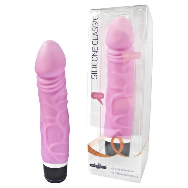 Silicone Classic Thick Veined 034 Seven Function Pink