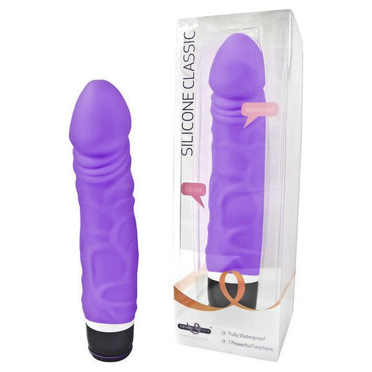 Silicone Classic Thick Veined 034 Seven Function Purple