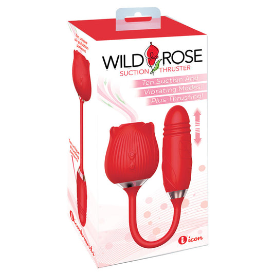 Wild Rose Suction Thruster Vibrator - My Temptations Adult Toys