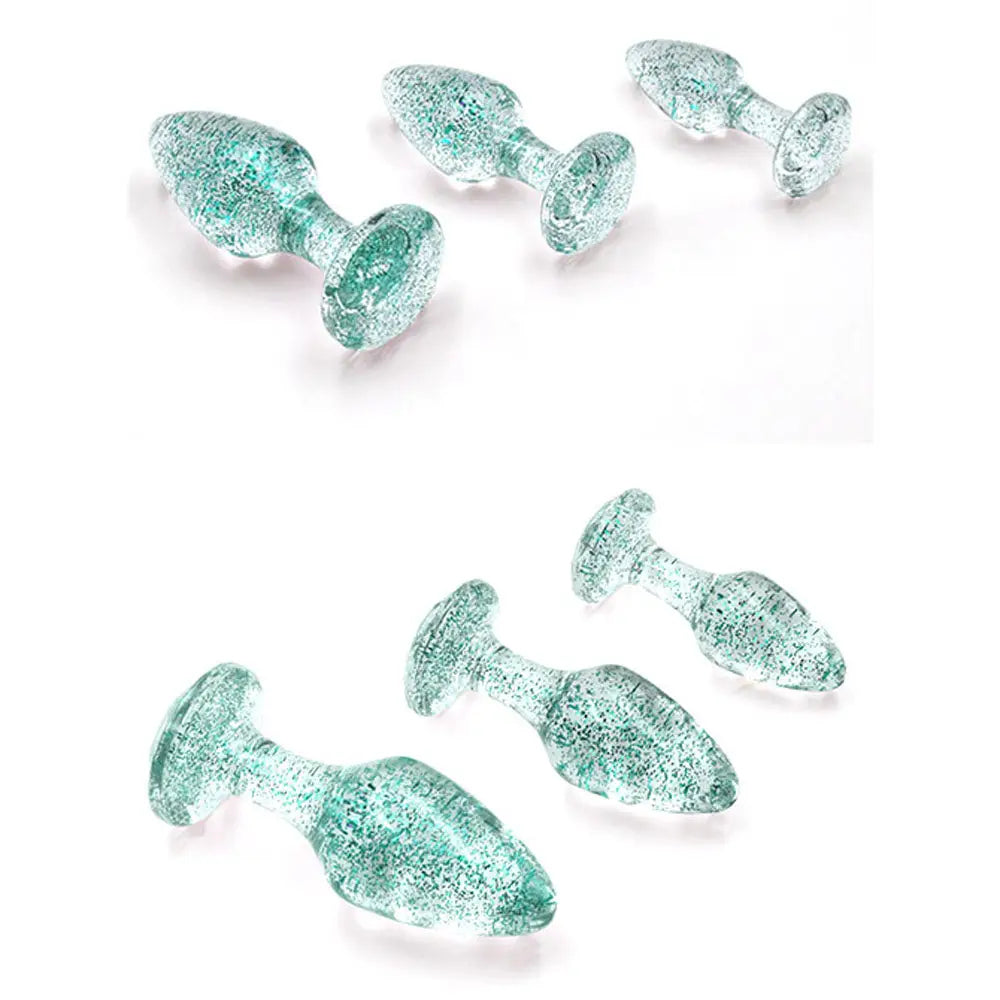 Adam & Eve Glitter Gem 3-Piece Butt Plug Set