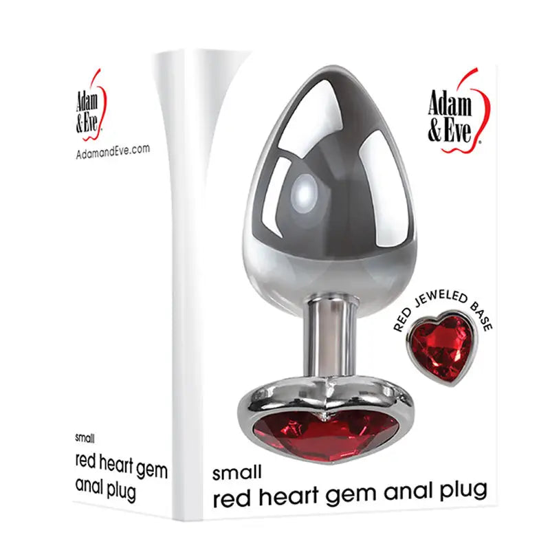 Adam & Eve Red Heart Gen Small Anal Plug - My Temptations Online Adult Store