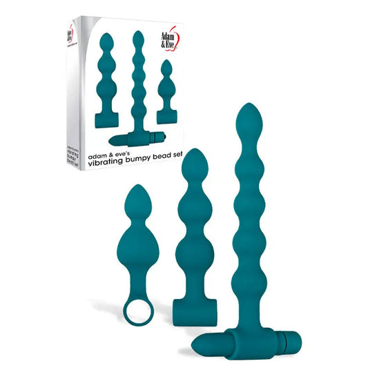 Adam & Eve Vibrating Bumpy Anal Bead Set - My Temptations Sex Toys