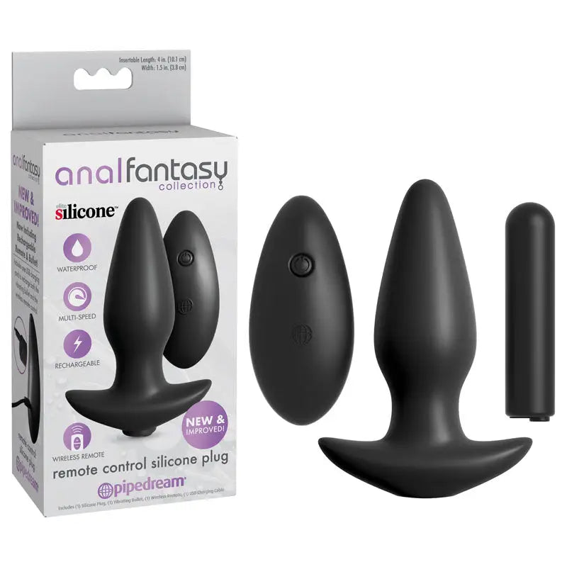 Anal Fantasy Collection Remote Control Silicone Butt Plug