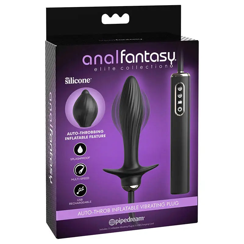 Anal Fantasy Elite Auto Throb Inflatable Vibrating Butt Plug