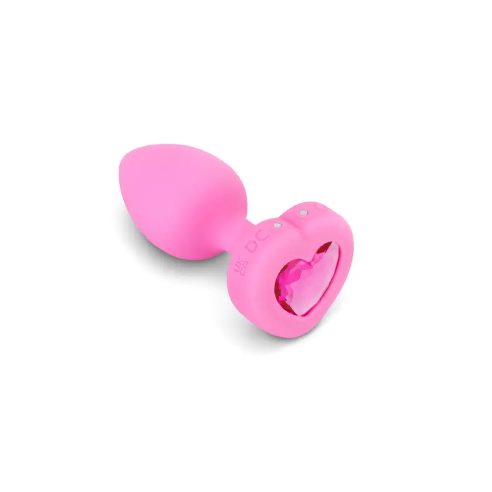 b-Vibe Remote Control Vibrating Jewelled Heart Plug S/M