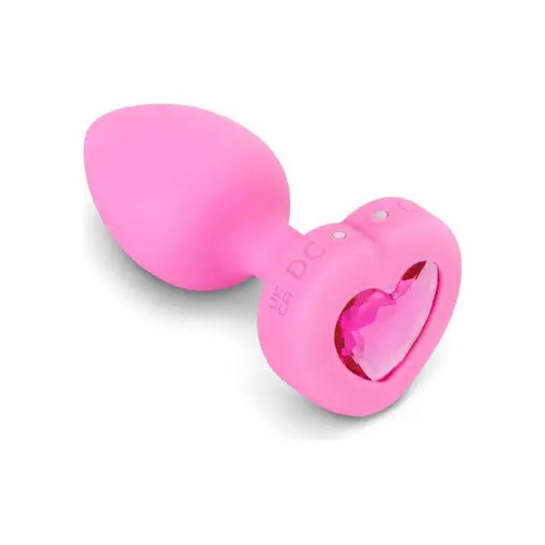 b-Vibe Remote Control Vibrating Jewelled Heart Butt Plug S/M