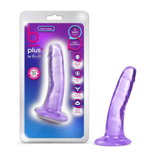 B Yours Plus Hard N Happy Purple Dildo