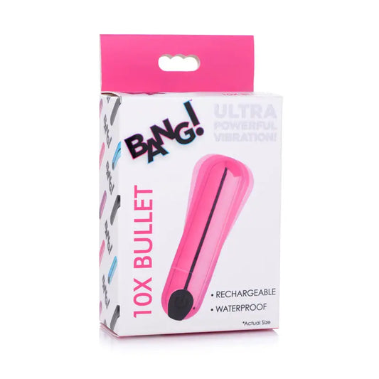 Bang! 10X Vibrating Metallic Pink Bullet