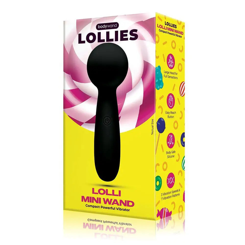 Bodywand Lolli Mini Wand Vibrator - Black