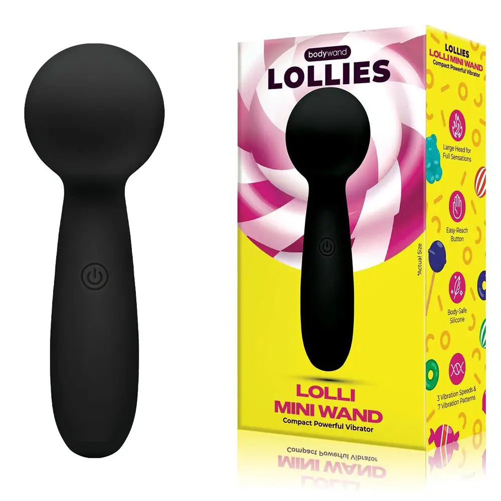 Bodywand Lolli Mini Wand Vibrator - Black