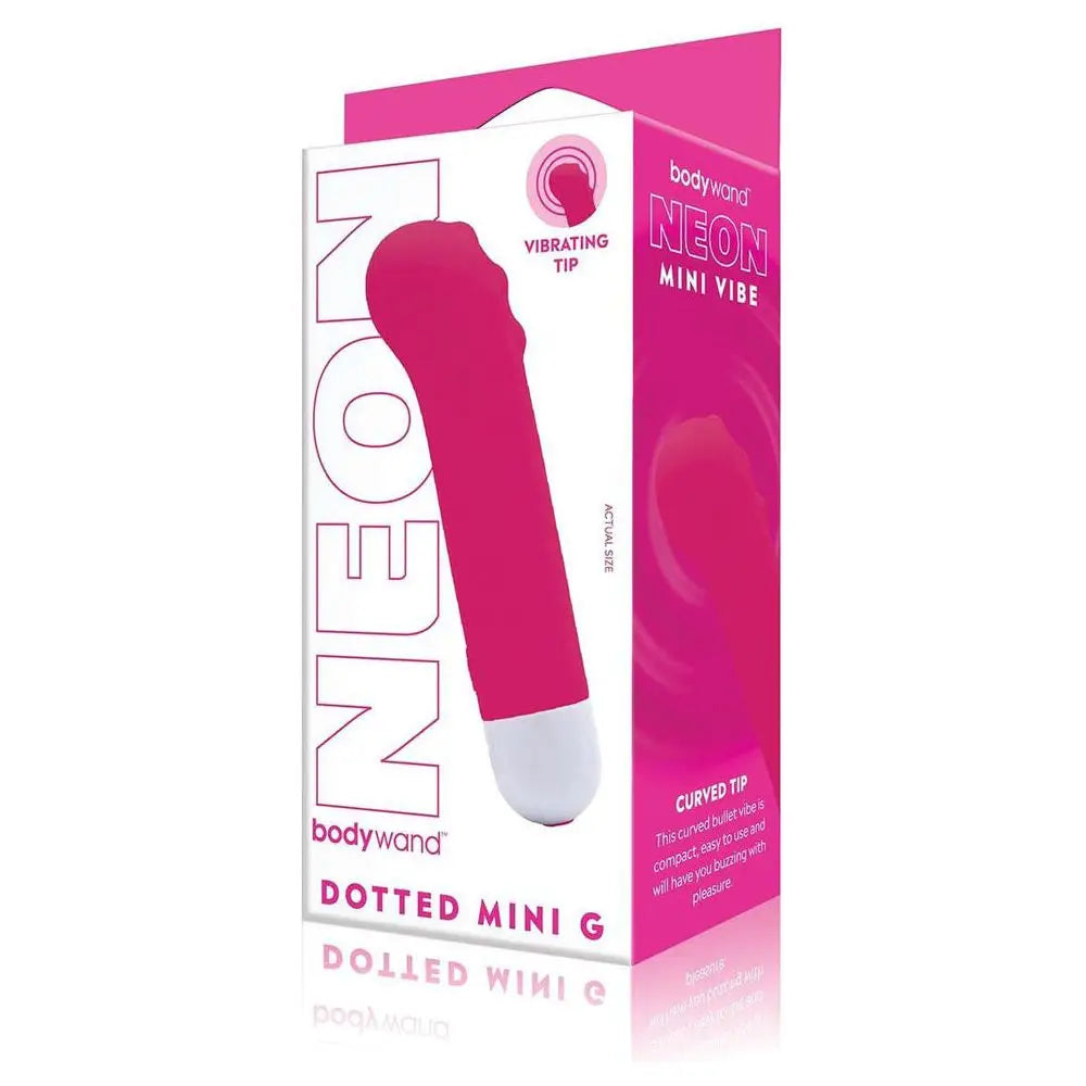 Bodywand Neon Dotted Mini G Spot Vibrator - Neon Pink