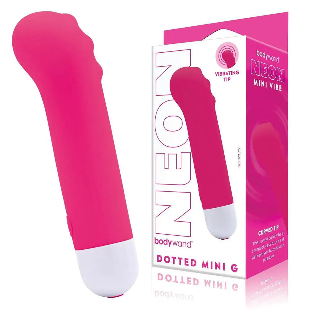 Bodywand Neon Dotted Mini G Spot Vibrator - Neon Pink