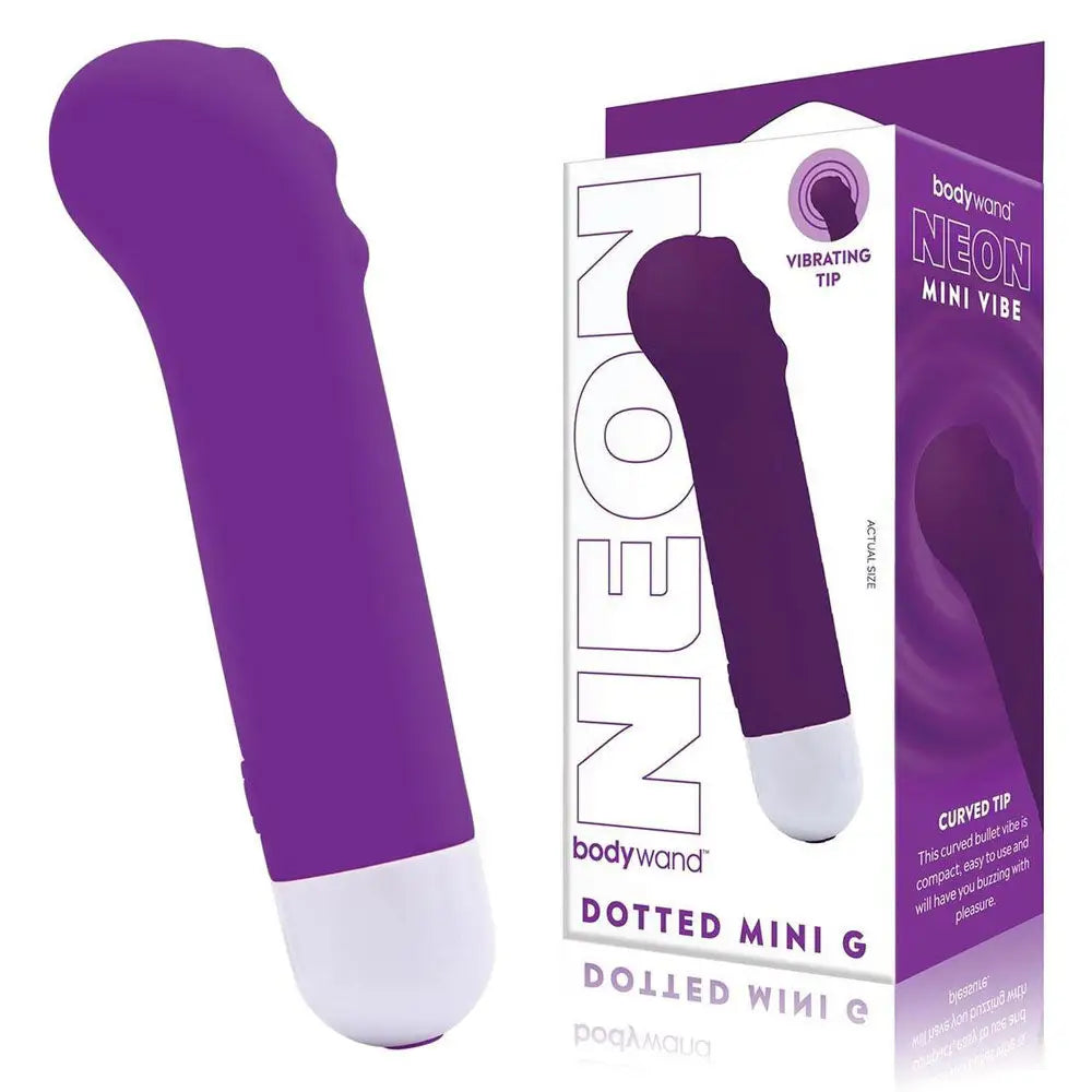 Bodywand Neon Dotted Mini G Spot Vibrator - Neon Purple