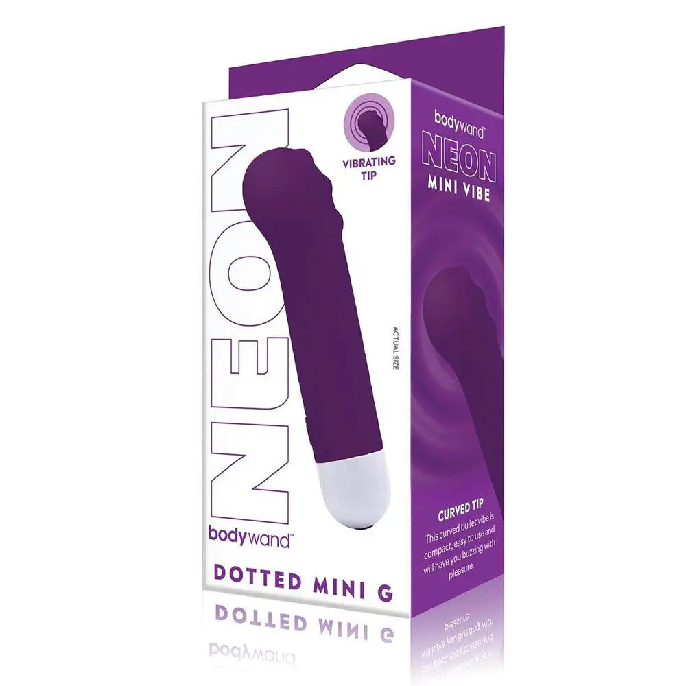 Bodywand Neon Dotted Mini G Spot Vibrator - Neon Purple