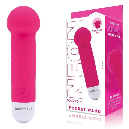 Bodywand Neon Mini Pocket Wand - Neon Pink - Sex Toys Online