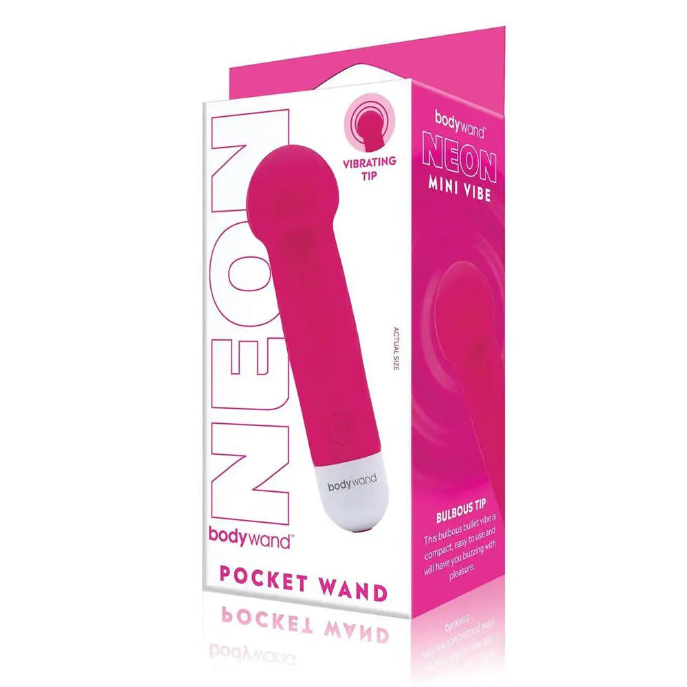 Bodywand Neon Mini Pocket Wand - Neon Pink - Sex Toys Online