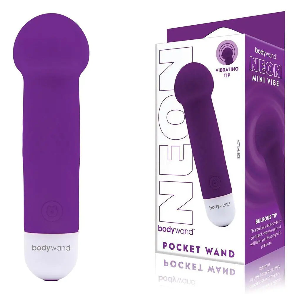 Bodywand Neon Mini Pocket Wand - Neon Purple - Sex Toys Online