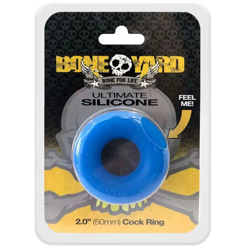 Boneyard Ultimate Silicone Blue Cock Ring - Male Sex Toys