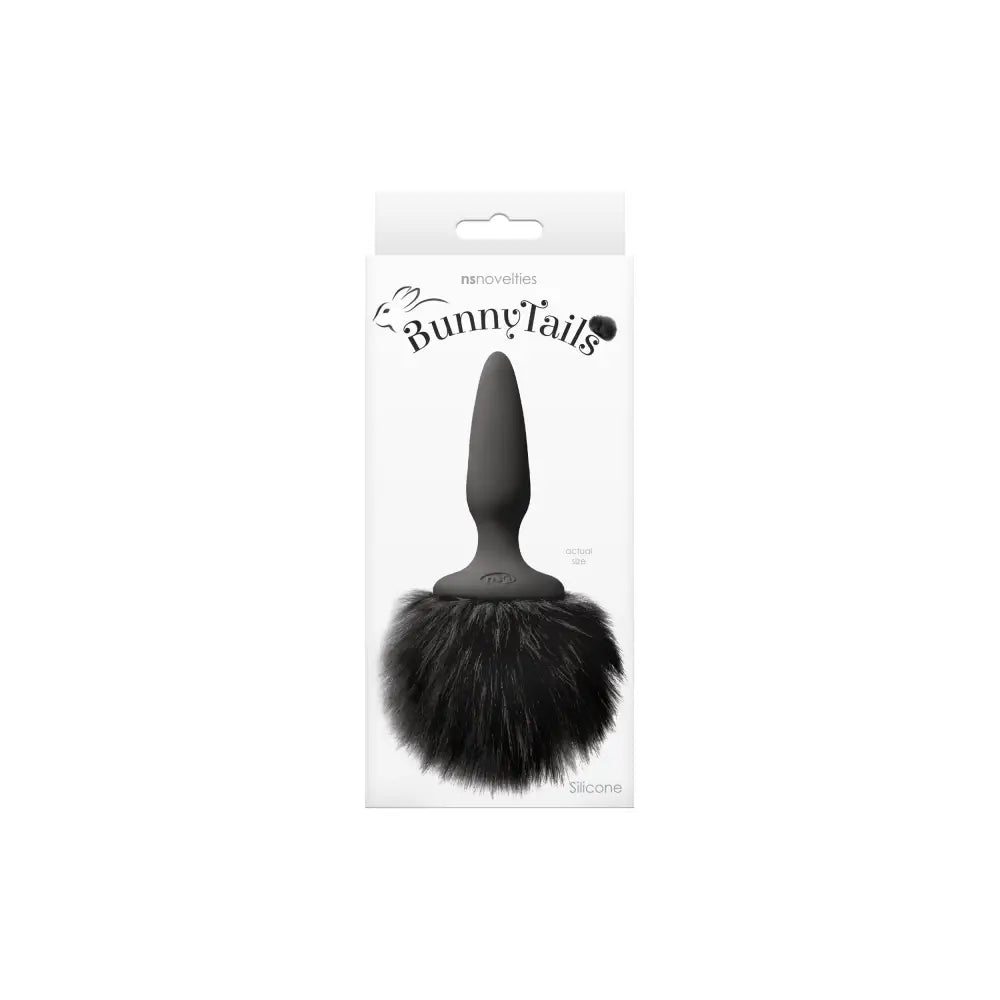 Bunny Tails Mini Black Fur Butt Plug