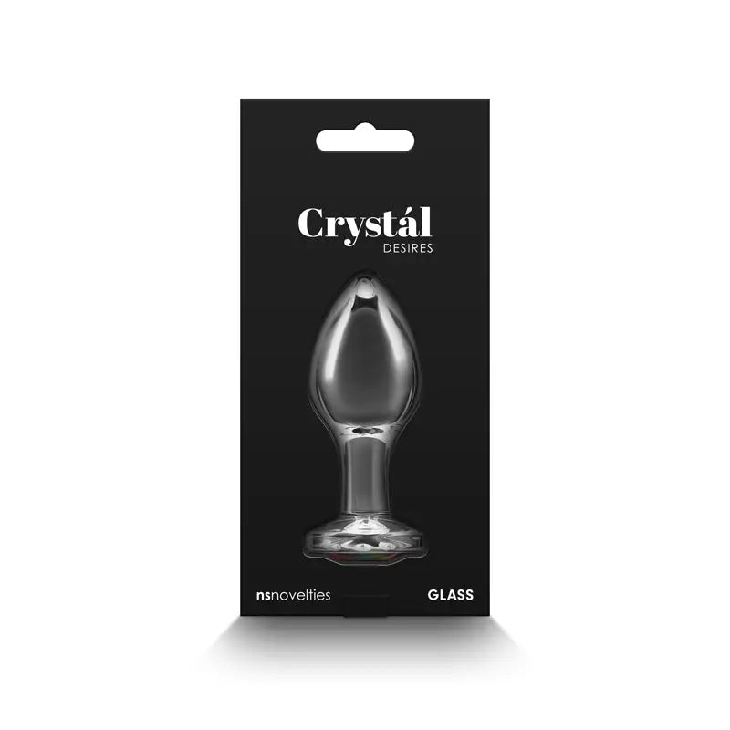 Crystal Desires Butt Plug with Rainbow Gem Base - Medium