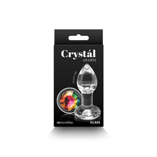 Crystal Desires Small Butt Plug with Rainbow Gem Base - My Temptations Adult Store