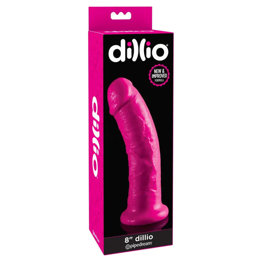 Dillio 8'' Pink Dildo  - My Temptations Sex Toys and Lingerie Store