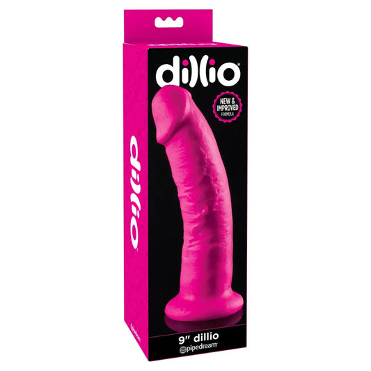 Dillio 9" Pink Dildo - My Temptations Sex Toys and Lingerie 