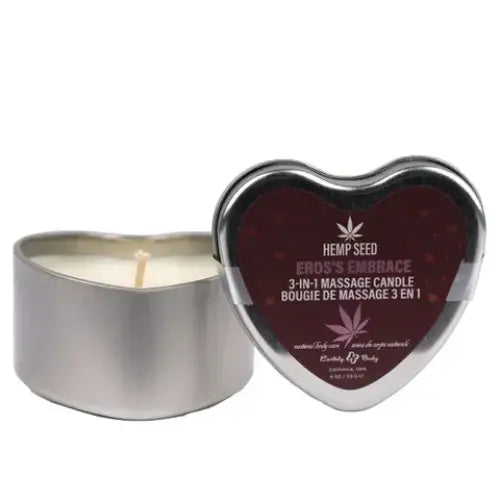 EB Hemp Seed 3 in 1 Massage Heart Candle - Aphrodite's Aphrodisiac