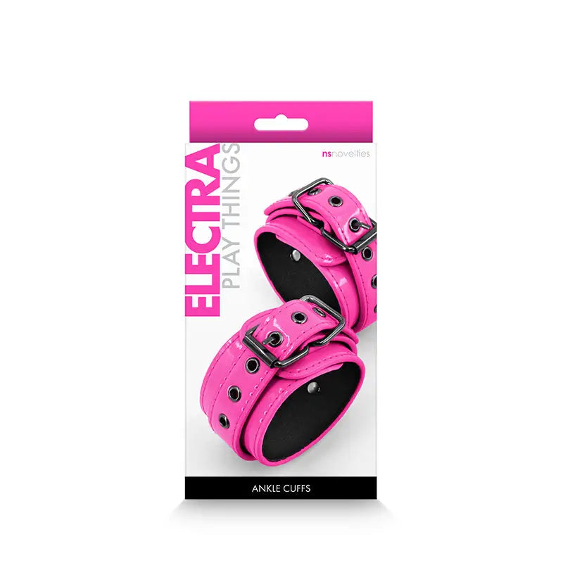 Electra Ankle Cuffs - Pink - Bondage and Fetish Gear Online