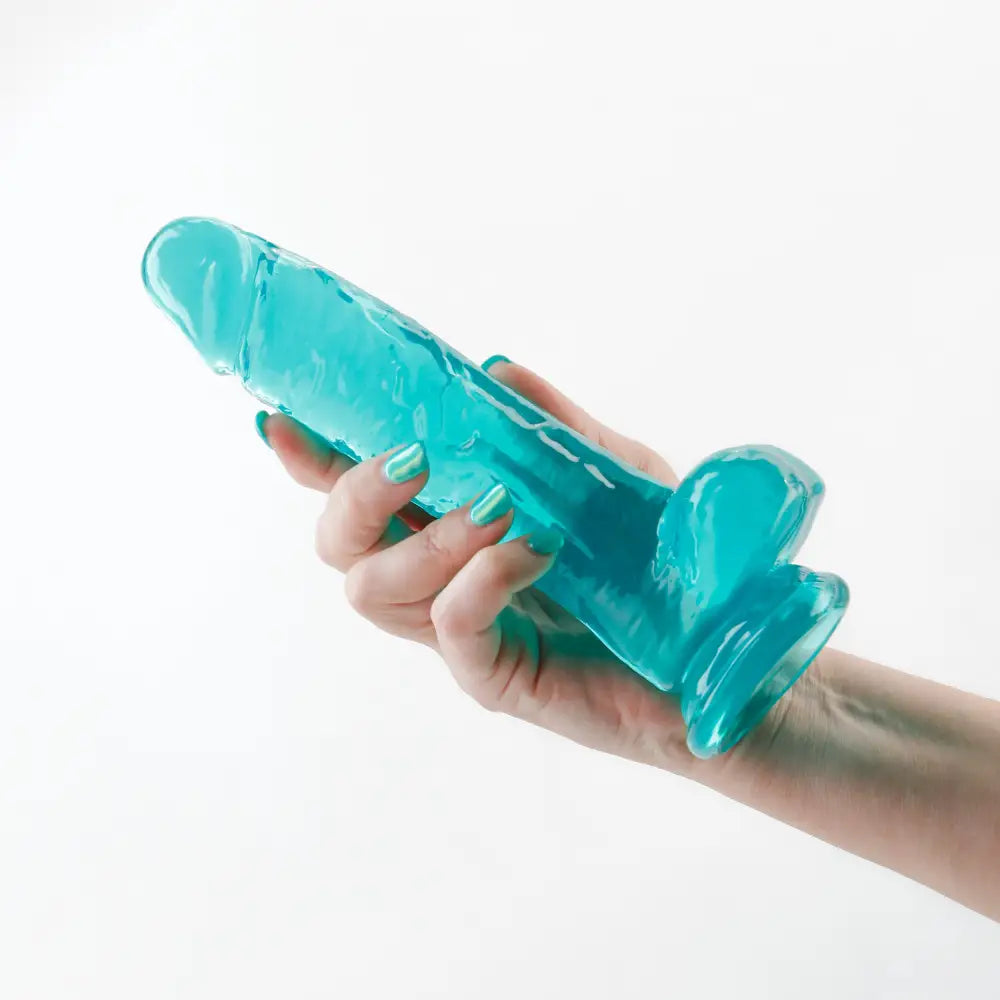 Fantasia Ballsy 7.5in Dildo - Teal