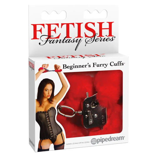 Beginner's Red Furry Cuffs - Bondage Gear Online - My Temptations