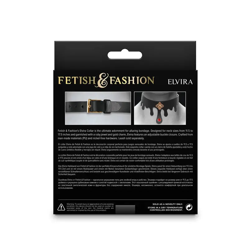 Fetish & Fashion Elvira Collar - Bondage Collar - My Temptations