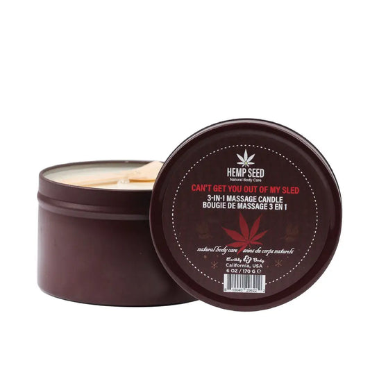 Hemp Seed 3-In-1 Massage Candle - Can't Get You Out Of My Sled - My Temptations