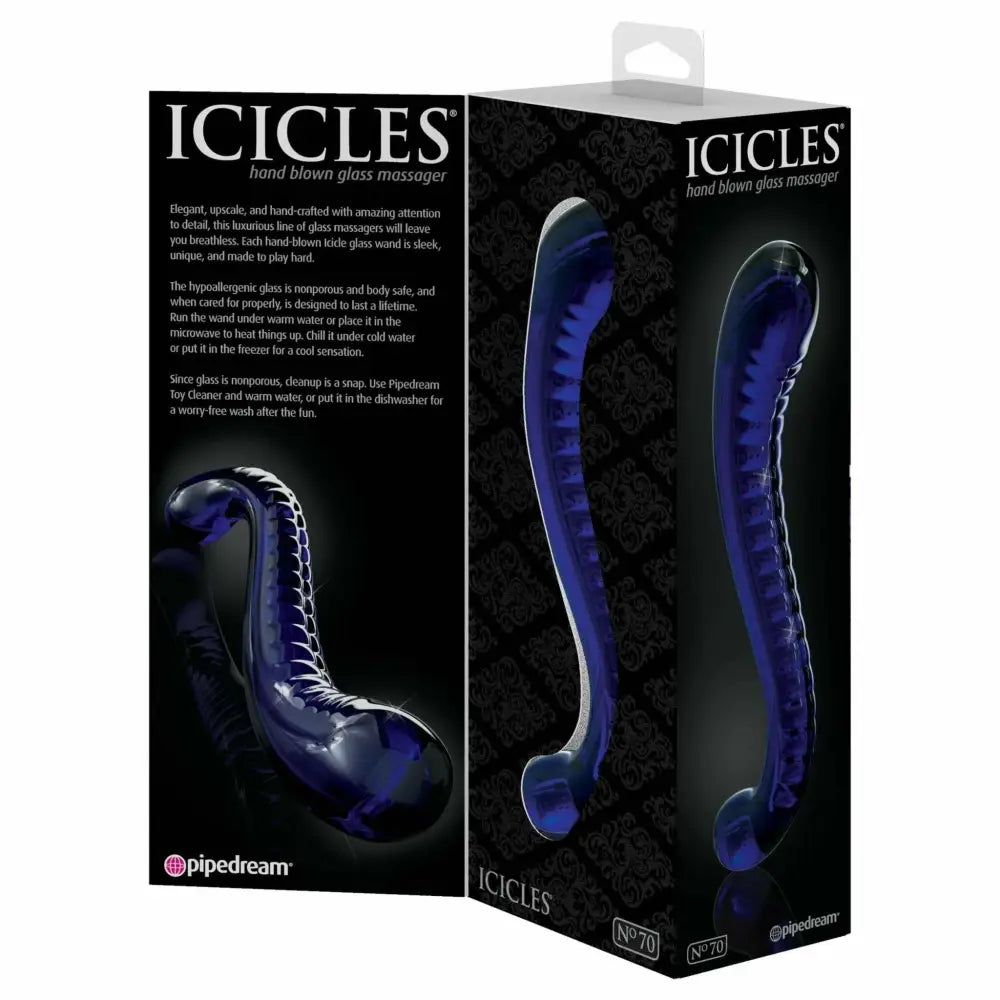 Icicles No 70 - Curved Glass Dildo