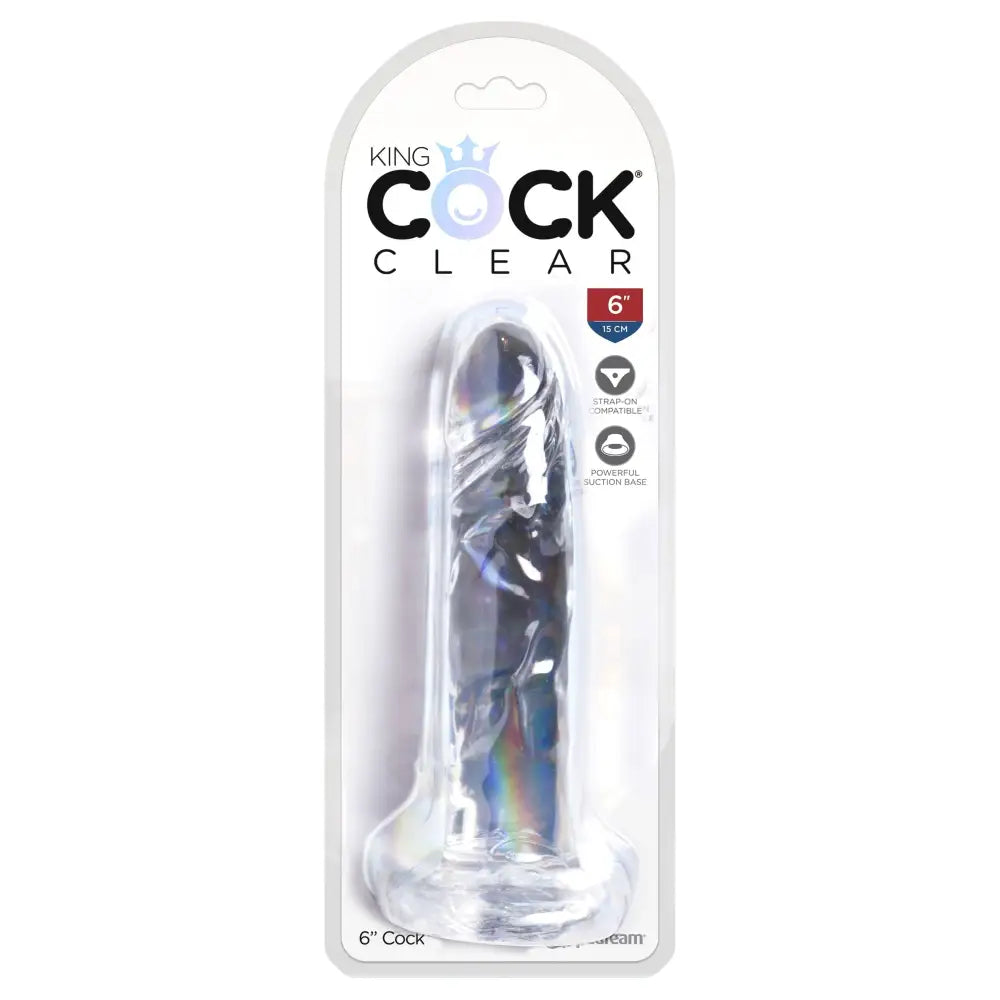 King Cock 6" Clear Cock - My Temptations Adult Store Australia