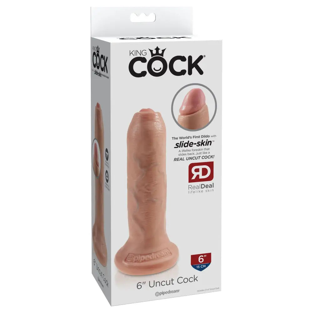 King Cock 6" Uncut Dildo - My Temptations Adult Store Australia