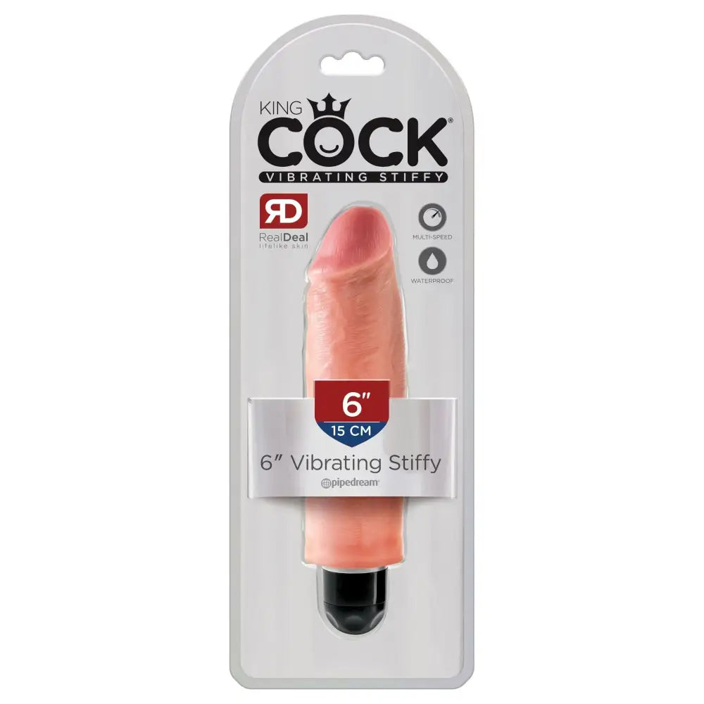 King Cock 6" Vibrating Stiffy - My Temptations Sex Toys